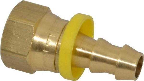 Dixon Valve & Coupling - 3/8" ID 3/8 NPSM Barbed Push On Female Connector - Brass - Americas Industrial Supply