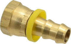 Dixon Valve & Coupling - 1/2" ID 1/2 NPSM Barbed Push On Female Connector - Brass - Americas Industrial Supply