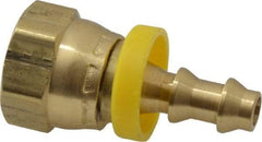 Dixon Valve & Coupling - 1/4" ID 1/4 NPSM Barbed Push On Female Connector - Brass - Americas Industrial Supply