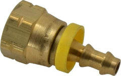 Dixon Valve & Coupling - 1/4" ID 5/8 UNF Barbed Push On Female Connector - 3/8" OD, Brass - Americas Industrial Supply