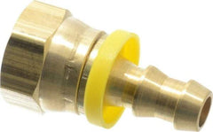 Cerro - 3/8" ID 3/4 UNF Barbed Push On Female Connector - 1/2" OD, Brass - Americas Industrial Supply