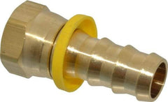 Cerro - 5/8" ID 7/8 UNF Barbed Push On Female Connector - 5/8" OD, Brass - Americas Industrial Supply