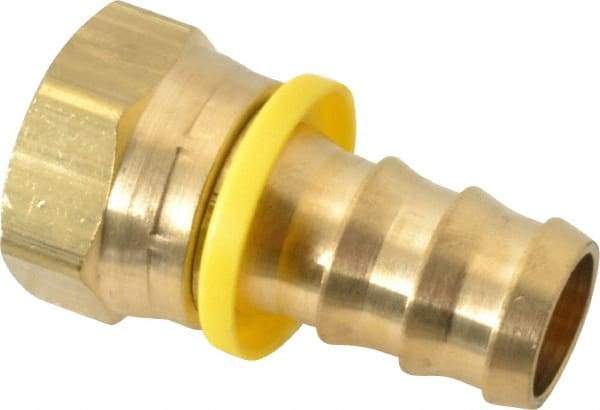Cerro - 3/4" ID 1-1/16 UNF Barbed Push On Female Connector - 3/4" OD, Brass - Americas Industrial Supply