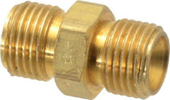 Dixon Valve & Coupling - 1/8 Male Thread, Brass Industrial Pipe Hex Nipple - MNPSM, 1,000 psi - Americas Industrial Supply