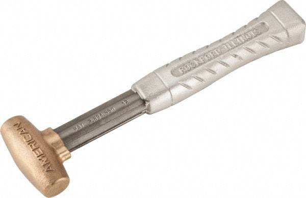 American Hammer - 1 Lb Head 1" Face Bronze Head Hammer - 11-1/2" OAL, Aluminum Handle - Americas Industrial Supply