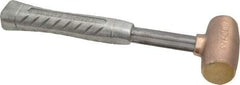 American Hammer - 3 Lb Head 1-1/2" Face Bronze Head Hammer - 11-1/2" OAL, Aluminum Handle - Americas Industrial Supply