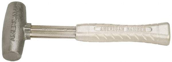 American Hammer - 4 Lb Head 1-3/4" Face Zinc Aluminum Alloy Nonmarring Hammer - 11-1/2" OAL, Aluminum Handle - Americas Industrial Supply