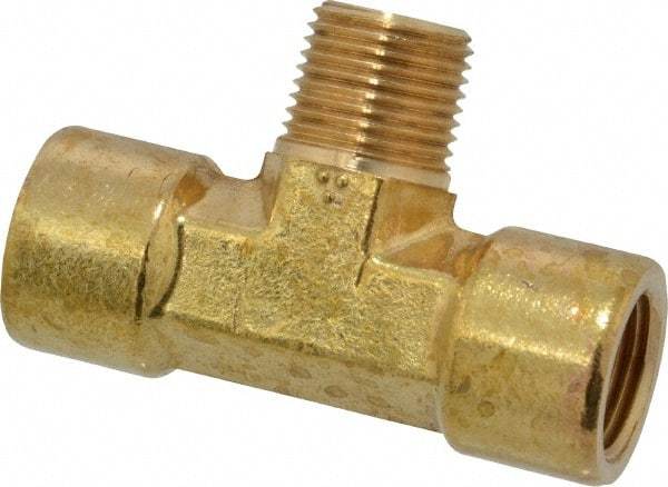 Cerro - 3/8 Male Thread x 3/8 Female Thread, Brass Industrial Pipe Male Branch Tee - MNPTF x FNPTF, 1,200 psi - Americas Industrial Supply
