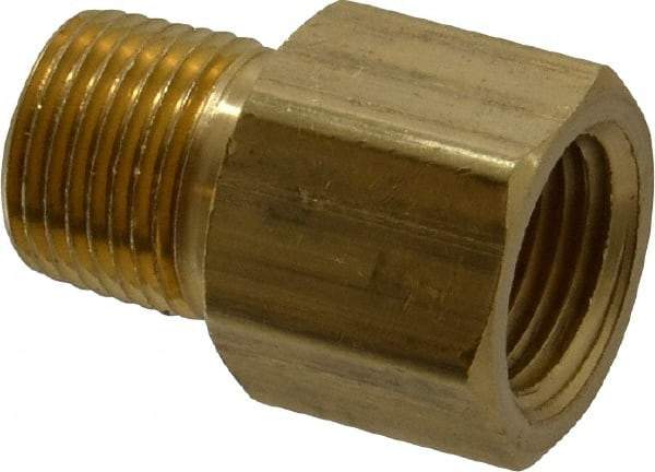 Dixon Valve & Coupling - 1/2 Male Thread x 1/2 Female Thread, Brass Industrial Pipe Adapter - MNPTF x FNPTF, 1,000 psi - Americas Industrial Supply