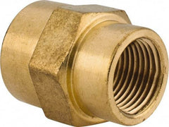 Cerro - 1/2 x 3/8 Female Thread, Brass Industrial Pipe Coupling - FNPTF, 1,200 psi - Americas Industrial Supply