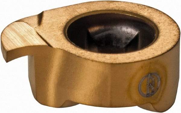 Iscar - 11075000GIQR Grade IC528, 0.76mm Cutting Width Carbide Grooving Insert - 1.5mm Max Depth of Cut, Right Hand, TiCN Finish - Americas Industrial Supply