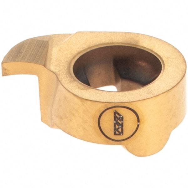 Iscar - 11095000GIQR Grade IC528, 0.95mm Cutting Width Carbide Grooving Insert - 1.8mm Max Depth of Cut, Right Hand, TiCN/TiN Finish - Americas Industrial Supply