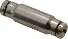 Norgren - 5/32" Outside Diam, Nickel Plated Brass Push-to-Connect Tube Union - 260 Max psi, Tube to Tube Connection - Americas Industrial Supply
