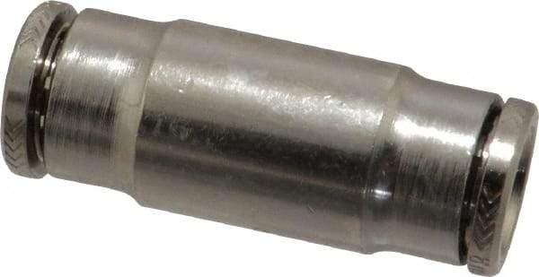 Norgren - 5/16" Outside Diam, Nickel Plated Brass Push-to-Connect Tube Union - 260 Max psi, Tube to Tube Connection - Americas Industrial Supply