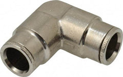Norgren - 1/2" Outside Diam, Nickel Plated Brass Push-to-Connect Tube Union Elbow - 260 Max psi, Tube to Tube Connection - Americas Industrial Supply