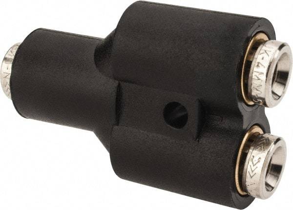Norgren - 5/32" Tube OD, Metal Push-to-Connect Tube Union Y - Tube to Tube Connection, 260 Max psi - Americas Industrial Supply