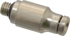 Norgren - 10-32 UNF, Nickel Plated Brass Push-to-Connect Tube Male Connector - 260 Max psi, Tube to Male UNF Connection - Americas Industrial Supply