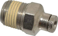Norgren - 1/8 NPTF, Nickel Plated Brass Push-to-Connect Tube Male Connector - 260 Max psi, Tube to Male NPT Connection - Americas Industrial Supply