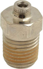 Norgren - 1/4 NPTF, Nickel Plated Brass Push-to-Connect Tube Male Connector - 260 Max psi, Tube to Male NPT Connection - Americas Industrial Supply