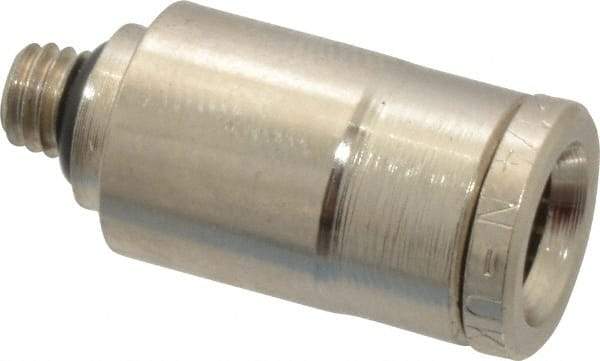 Norgren - 10-32 UNF, Nickel Plated Brass Push-to-Connect Tube Male Connector - 260 Max psi, Tube to Male UNF Connection - Americas Industrial Supply