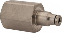 Norgren - 1/4 NPTF, Nickel Plated Brass Push-to-Connect Tube Female Connector - 260 Max psi, Tube to Male NPT Connection - Americas Industrial Supply