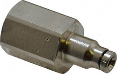Norgren - 1/4 NPTF, Nickel Plated Brass Push-to-Connect Tube Female Connector - 260 Max psi, Tube to Male NPT Connection - Americas Industrial Supply