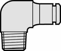 Norgren - 1/4 NPTF, Nickel Plated Brass Push-to-Connect Tube Male Elbow - 260 Max psi, Tube to Male NPT Connection - Americas Industrial Supply