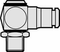 Norgren - 1/4 NPTF, Nickel Plated Brass Push-to-Connect Tube Banjo Elbow - 260 Max psi, Tube to Male Connection - Americas Industrial Supply