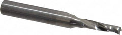 Onsrud - 5/32" Cutting Diam x 9/16" Length of Cut, 1 Flute, Upcut Spiral Router Bit - Uncoated, Right Hand Cut, Solid Carbide, 2" OAL x 1/4" Shank Diam, Single Edge, 21° Helix Angle - Americas Industrial Supply