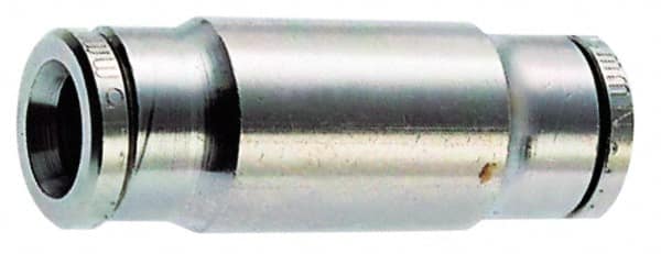 Norgren - 3/8" Outside Diam, Nickel Plated Brass Push-to-Connect Tube Conversion Union - 260 Max psi, Tube to Tube Connection - Americas Industrial Supply