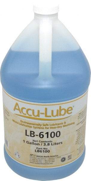 Accu-Lube - Accu-Lube LB-6100, 1 Gal Bottle Cutting & Sawing Fluid - Natural Ingredients, For Cutting, Drilling, Grinding, Milling, Punching, Stamping, Tapping - Americas Industrial Supply