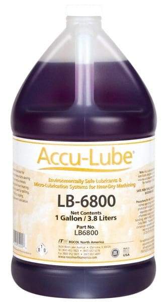 Accu-Lube - Accu-Lube LB-6800, 1 Gal Bottle Cutting & Sawing Fluid - Natural Ingredients, For Cutting, Grinding - Americas Industrial Supply