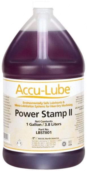 Accu-Lube - Accu-Lube Power Stamp II, 1 Gal Bottle Stamping Fluid - Water Soluble, For Machining - Americas Industrial Supply