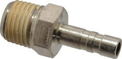 Norgren - 1/4 BSPT, Nickel Plated Brass Push-to-Connect Male Stem Connector - 260 Max psi, Stem to Male Connection - Americas Industrial Supply