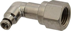 Norgren - 5/32" Outside Diam, 1/4 NPTF, Nickel Plated Brass Push-to-Connect Tube Female Swivel Elbow - 260 Max psi, Tube to Female NPT Connection - Americas Industrial Supply