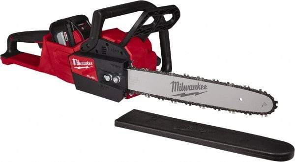 Milwaukee Tool - 18 Volt, Battery Powered Chainsaw - 16" Guide Bar Length, 6,600 RPM, 3/8" Chain Pitch, 0.043" Chain Gauge - Americas Industrial Supply