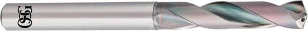 OSG - 10.3mm 140° Spiral Flute Solid Carbide Screw Machine Drill Bit - EgiAs Finish, Right Hand Cut, 52mm Flute Length, 113mm OAL, Straight Shank, Through Coolant - Americas Industrial Supply