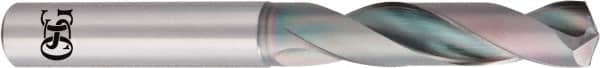 OSG - 12.9mm 140° Spiral Flute Solid Carbide Screw Machine Drill Bit - EgiAs Finish, Right Hand Cut, 60mm Flute Length, 107mm OAL, Straight Shank - Americas Industrial Supply