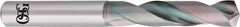 OSG - 11.6mm 140° Spiral Flute Solid Carbide Screw Machine Drill Bit - EgiAs Finish, Right Hand Cut, 55mm Flute Length, 102mm OAL, Straight Shank - Americas Industrial Supply