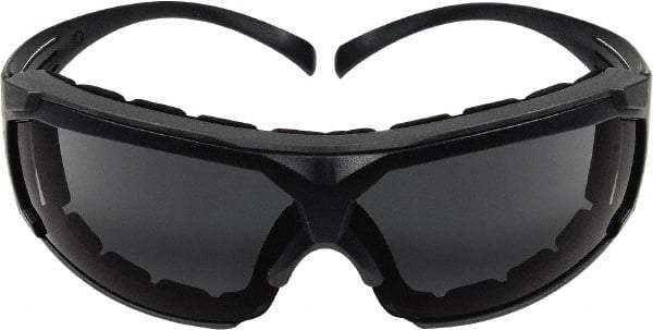 3M - Clear Lenses, Framed Safety Glasses - Anti-Fog, Gray Frame, Size Universal, Wrap Around - Americas Industrial Supply