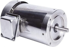 Leeson - 1 Max hp, 1,800 Max RPM, Premium Efficient Electric AC DC Motor - 230/460 V Input, Three Phase, 56C Frame, C-Face Mount, TEFC Enclosure - Americas Industrial Supply