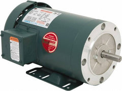 Leeson - 3 Max hp, 3,600 Max RPM, Premium Efficient Electric AC DC Motor - 230/460 V Input, Three Phase, 56HC Frame, C-Face with Base Mount, TEFC Enclosure - Americas Industrial Supply