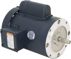 Leeson - 2 Max hp, 3,600 Max RPM, Capacitor Start Electric AC DC Motor - 115/230 V Input, Single Phase, 56C Frame, C-Face Mount, TEFC Enclosure - Americas Industrial Supply