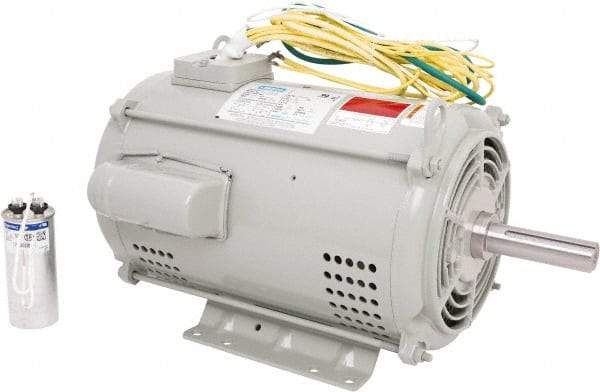 Leeson - 15 Max hp, 3,600 Max RPM, Crop Dryer Electric AC DC Motor - 230 V Input, Single Phase, 215TZ Frame, Rigid Base Mount, DPAO Enclosure - Americas Industrial Supply