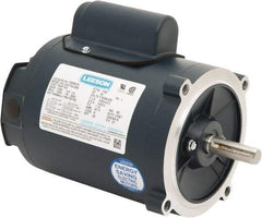 Leeson - 1/3 Max hp, 1,800 Max RPM, Capacitor Start Electric AC DC Motor - 115/230 V Input, Single Phase, S56C Frame, C-Face Mount, TENV Enclosure - Americas Industrial Supply