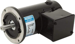 Leeson - 1/8 Max hp, 1,750 Max RPM, Permanent Magnet DC Motors Electric AC DC Motor - 230 V Input, 34D42CZ Frame, C-Face Mount, TENV Enclosure - Americas Industrial Supply