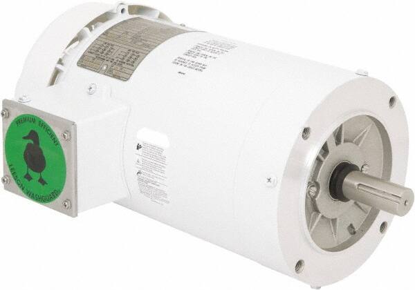 Leeson - 2 Max hp, 1,800 Max RPM, Premium Efficient Electric AC DC Motor - 230/460 V Input, Three Phase, 145TC Frame, C-Face Mount, TEFC Enclosure - Americas Industrial Supply