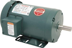 Leeson - 3 Max hp, 3,600 Max RPM, Premium Efficient Electric AC DC Motor - 230/460 V Input, Three Phase, 145T Frame, Rigid Base Mount, TEFC Enclosure - Americas Industrial Supply