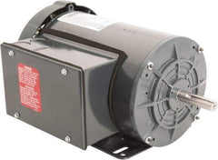 Leeson - 1-1/2 Max hp, 1,800 Max RPM, Capacitor Start Electric AC DC Motor - 115-208/230 V Input, Single Phase, 56H Frame, Rigid Base Mount, TEFC Enclosure - Americas Industrial Supply
