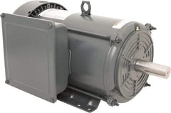 Leeson - 10 Max hp, 1,800 Max RPM, Capacitor Start Electric AC DC Motor - 230 V Input, Single Phase, 215T Frame, Rigid Base Mount, TEFC Enclosure - Americas Industrial Supply